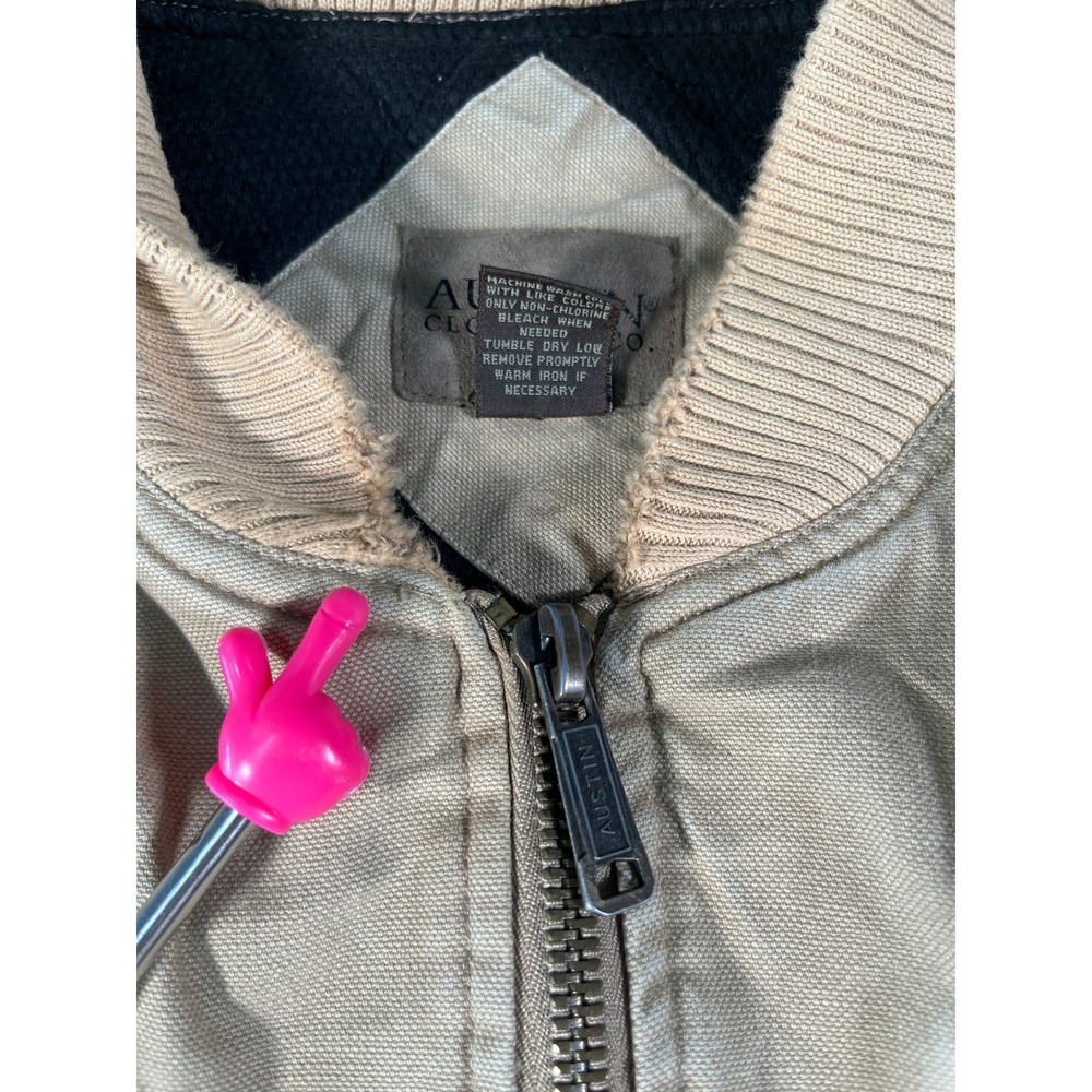 Austin Clothing Co. Work Vest Men XL Tan Fair Quilted Lining Canvas Utility - Picture 6 of 13